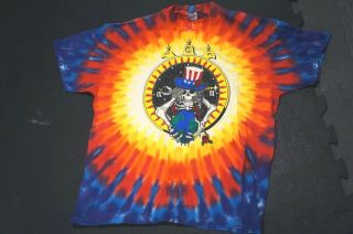 Vintage 1992 Grateful Dead Ripple Junction Multi Color Tie Dye T Shirt 2xl