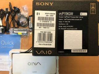 RARE Sony VAIO P Series,  UMPC,  VGN - P115KGW,  Intel 1.  86GHz,  2G Ram,  64GB SSD,  WIN 10 2