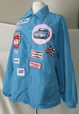 Rare Vintage Large Richard Petty Nascar Race Jacket,  14 Patches Petty Racing Co