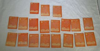 VINTAGE 1952 TOPPS LOOK ' N SEE CARDS/ NEAR COMPLETE 130/135 - BABE RUTH/CLEOPATRA, 12