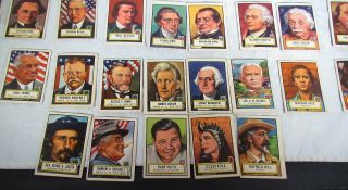 VINTAGE 1952 TOPPS LOOK ' N SEE CARDS/ NEAR COMPLETE 130/135 - BABE RUTH/CLEOPATRA, 2