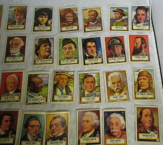 VINTAGE 1952 TOPPS LOOK ' N SEE CARDS/ NEAR COMPLETE 130/135 - BABE RUTH/CLEOPATRA, 4