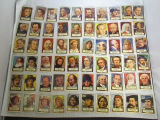 VINTAGE 1952 TOPPS LOOK ' N SEE CARDS/ NEAR COMPLETE 130/135 - BABE RUTH/CLEOPATRA, 7