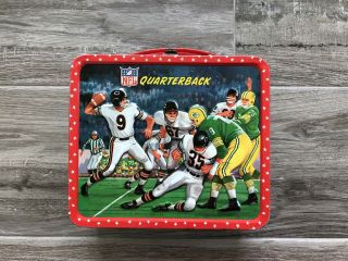Vintage 1964 Nfl Quarterback Metal Lunchbox.  Packers - Chicago Bears - Browns - Giants