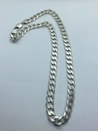 Vintage Sterling Silver 925 Chunky Links Mens Necklace/chain 66g 4