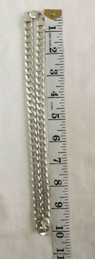 Vintage Sterling Silver 925 Chunky Links Mens Necklace/chain 66g 6