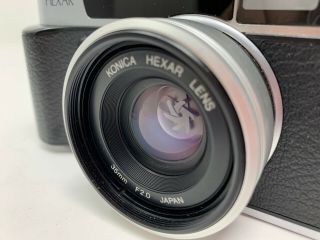 RARE AND Konica Hexar AF Silver 35mm Rangefinder Film Camera 9