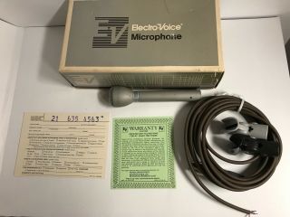 Vintage Electro - Voice 635a Dynamic Omni Microphone Ev 635a 7521 W/ Org Box