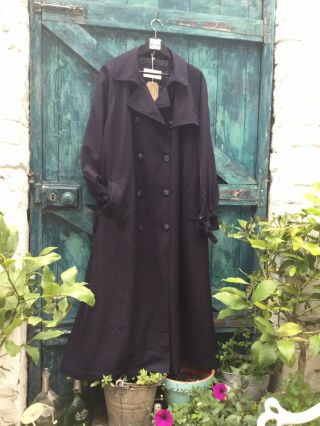 Womens Trench Coat Size 24/26 Black Raincoat Vintage Nuage Plus Size