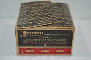 Vintage Jensen 6 " Electro Dynamic Alnico 5 Speaker Model St112