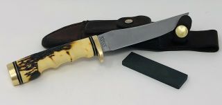 Schrade USA 153UH Golden Spike Vintage 70s Full Tang Bowie Hunting Knife 2