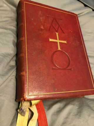 Rare 1949 Vintage Catholic Church Altar Missale Romanum Roman Missal In Latin