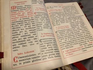 RARE 1949 VINTAGE CATHOLIC CHURCH ALTAR MISSALE ROMANUM ROMAN MISSAL IN LATIN 6