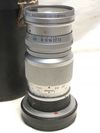 Leica Leitz 90mm f4 Elmar Lens M Mount Vintage With Case E39 UVa Filter M3 M2 M6 2