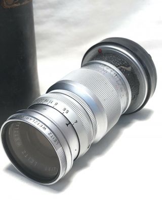 Leica Leitz 90mm f4 Elmar Lens M Mount Vintage With Case E39 UVa Filter M3 M2 M6 6