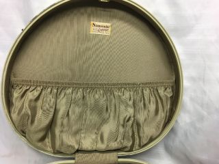SAMSONITE 4520 Vintage 18”x7” Train Case Hat Box Luggage Very Without Key 3