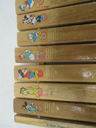 Vintage Walt Disney Company 14 - Note Wooden Xylophone Toy Japanese Script 3