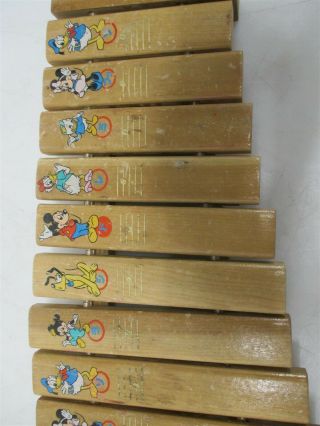 Vintage Walt Disney Company 14 - Note Wooden Xylophone Toy Japanese Script 4