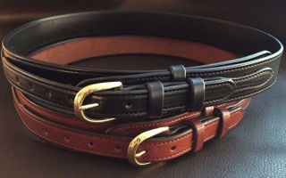 1 - 1/2 " Amish Handmade Western Cowboy Texas Ranger Style Leather Belt 1.  5 " Usa