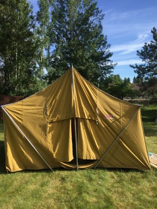 Coleman Family Vagabond canvas cabin tent size 11 ' 2 