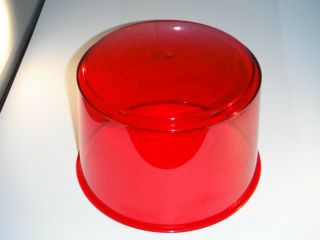 Federal Signal Vintage Red Translucent [no Sun Screen] Dome Fits • 11 • 14 • 100