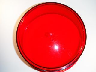 FEDERAL SIGNAL VINTAGE RED TRANSLUCENT [NO SUN SCREEN] DOME FITS • 11 • 14 • 100 2