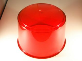 FEDERAL SIGNAL VINTAGE RED TRANSLUCENT [NO SUN SCREEN] DOME FITS • 11 • 14 • 100 4