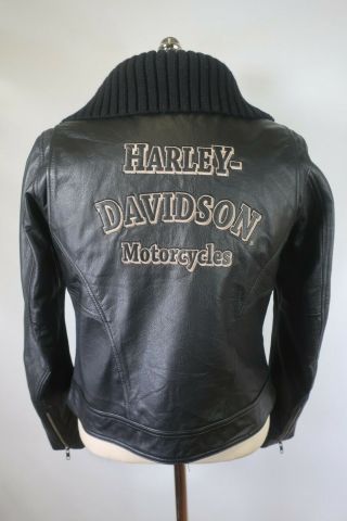 B1114 Vtg Harley - Davidson Motorcycle Biker Rider Leather Jacket Size L