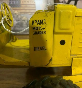 Vintage Doepke Model Toys,  Adams Motor Road Grader Diesel Pressed Steel,  1950 ' s 2