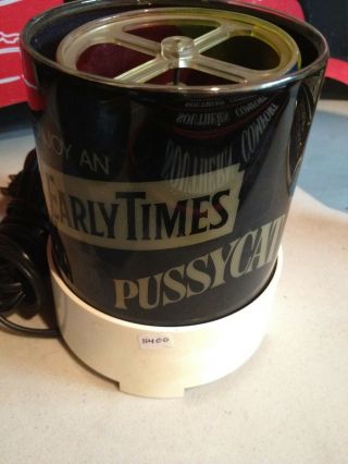 Vintage Early Times Whiskey " Pussy Cat " Drink Motion Light