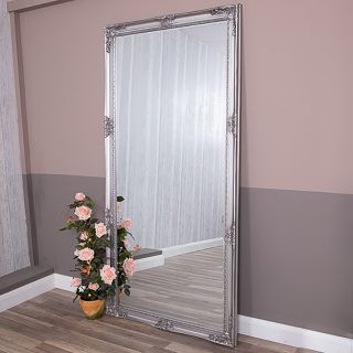 Extra Large Silver Mirror Full Length Wall Ornate Bedroom Hallway 200 X 100 Cm