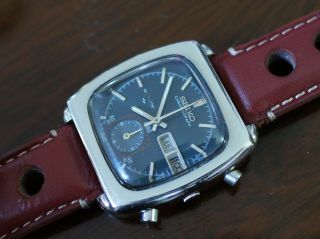 Vintage mens Seiko Monaco automatic chronograph 7016 - 5001 all rare 5