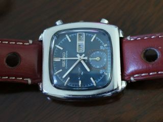 Vintage mens Seiko Monaco automatic chronograph 7016 - 5001 all rare 7