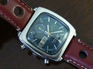 Vintage mens Seiko Monaco automatic chronograph 7016 - 5001 all rare 9