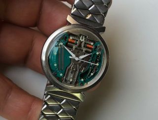 Bulova Accutron Spaceview Cal.  214 Steel Vintage Watch For Men
