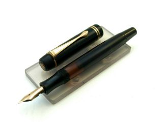 Montblanc 234 1/2 Piston Fountain Pen In Black - Vintage