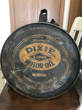 Rare Dixie Motor Oil 5 Gallon Rocker Can,  Great Can