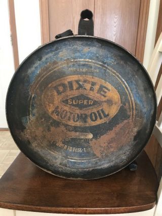 RARE Dixie Motor Oil 5 Gallon Rocker Can,  GREAT CAN 5