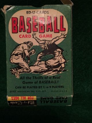 Vintage 1957 Ed - U - Cards Baseball Card Game Scorecard