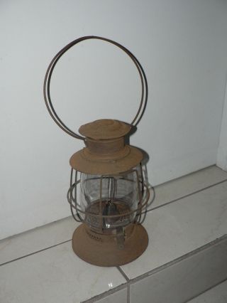 Antique Vintage Railroad Oil Lantern Light Barn Find Buckeye