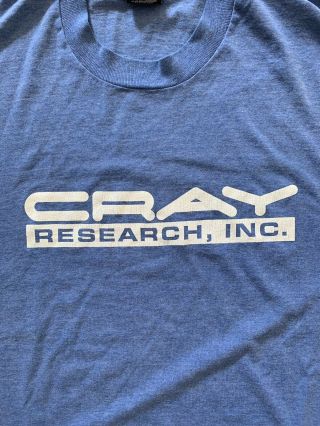 Cray Research Vintage Men’s Tee Tshirt Rare Supercomputer Silicon Valley.  L@@k