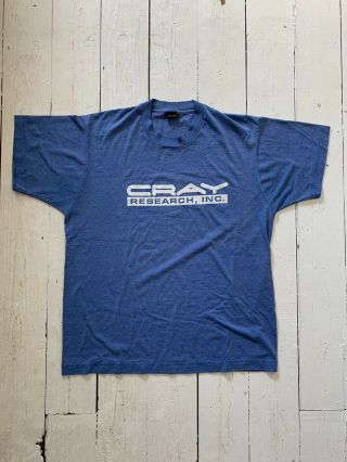 Cray Research Vintage Men’s Tee Tshirt Rare Supercomputer Silicon Valley.  L@@k 2
