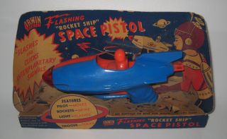 Vintage 1950s Irwin Flashing Rocket Ship Space Pistol Toy