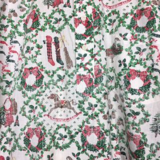 Rare Vtg 1984 Reyn Spooner Christmas Theme Aloha Camp Shirt Size L 4