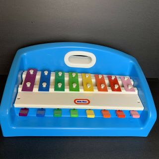 Vintage 1985 Little Tikes Xylophone Piano Tap A Tune Musical Toy Blue