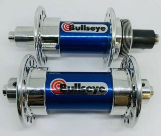 Bullseye Hubs Blue 32/28 Hole 100/123mm Spacing Vintage Vgc