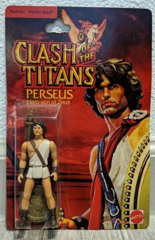 Rare Vintage 1980 Clash Of The Titans Perseus On Card (noc) By Mattel