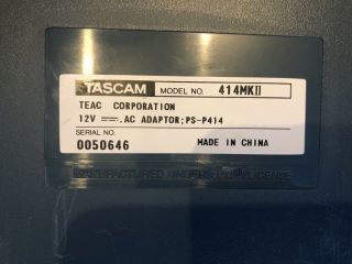Vintage Tascam 414MK II Porta Studio Cassette Analog 4 Track Tape Recorder 3