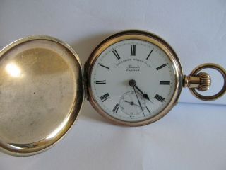 Vintage Pocket Watch Full Hunter Gold Plated And.