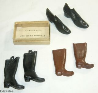 3 Vintage Salesman Samples Pairs Of Footwear - Candee Shoes,  Us Rubber Boots,  Go